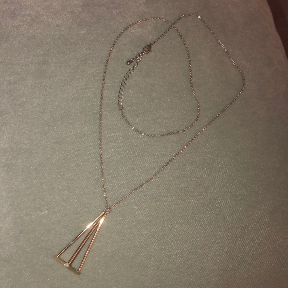 Gold pyramid pendant